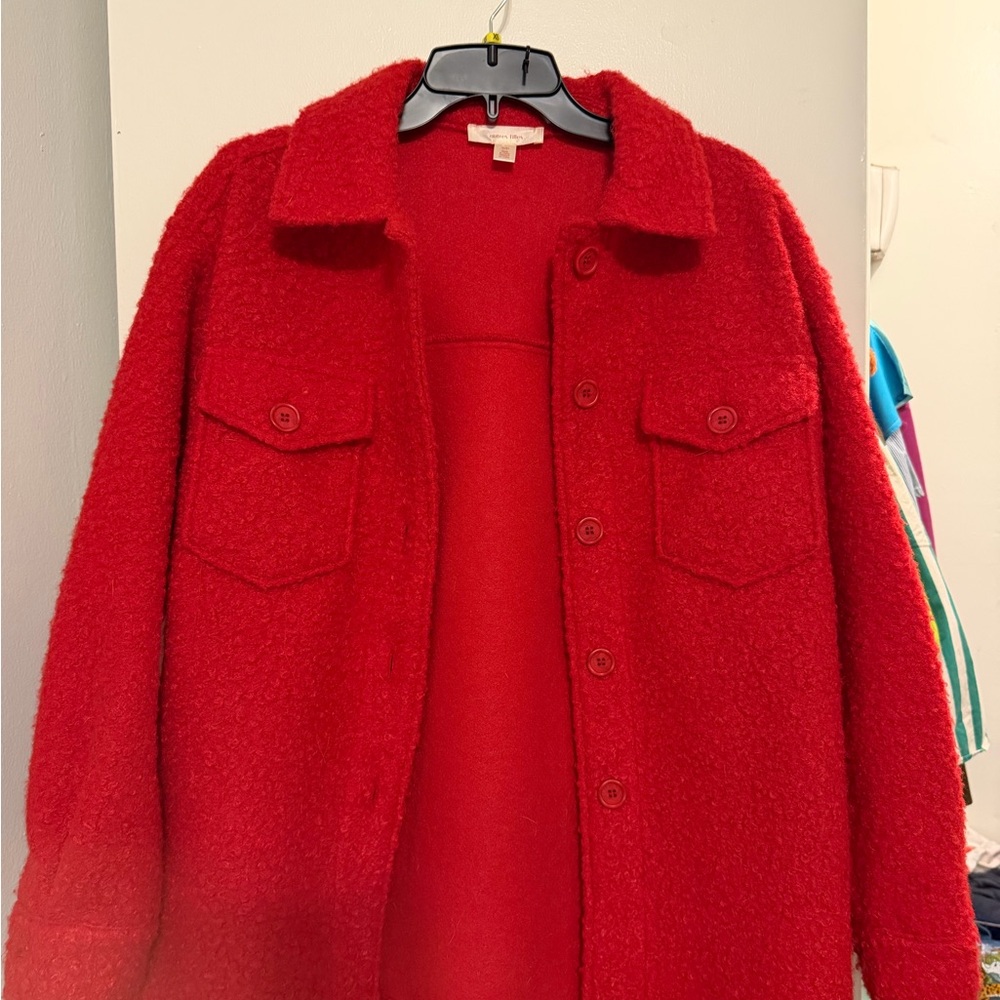 Red Button-Up Jacket